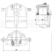 Суппорт для а/м ГАЗель (левый) для а/м ГАЗ-3110 (правый) "TRIALLI" в сборе (без  CF420 TRIALLI