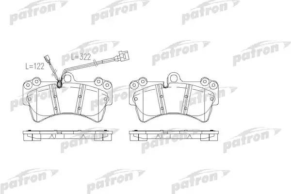 Колодки тормозные VW Touareg (02-10) AUDI Q7 (06-10) PORSCHE Cayenne (02-10) пер PBP1626 PATRON
