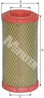 фильтр возд. H186 D90 d45!\ BOBCAT A827 MFILTER AUTOMOTIVE FILTERS