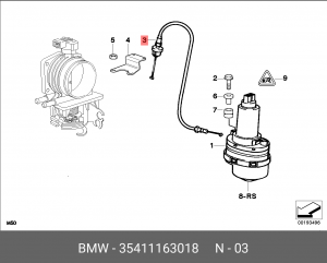трос привода дроссейльной заслонки!\ BMW 35 41 1 163 018 BMW