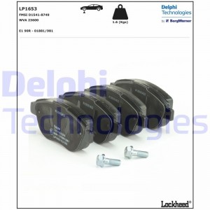 LP1653 колодки дисковые п.\ Peugeot 307, Citroen Xsara 1.6-2.0/HDi 00> LP1653 DELPHI