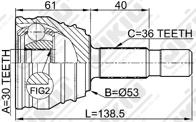 ШРУС JC33014 JC33014 JIKIU