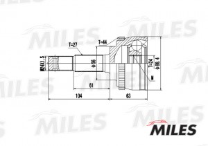 ШРУС наружный NISSAN PRIMERA 2.0 02- (GSP 841049) GA20320 GA20320 MILES