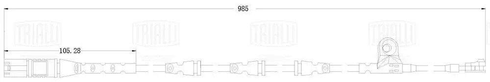 Датчик износа передних тормозных колодок L=985 PFS 0070 TRIALLI