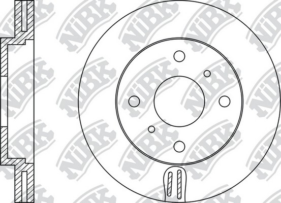 Диск тормозной MITSUBISHI GALANT VI 9604/LANCER 03 передний RN1237 RN1237 NIBK