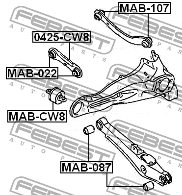 MITSUBISHI GALANT/ LANCER [CY]/ OUTLANDER XL [CW] MAB-CW8 FEBEST