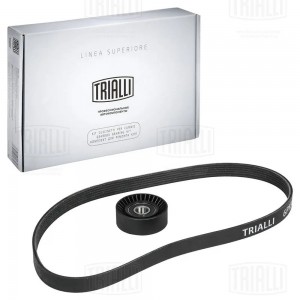 Ремень генератора для а/м ВАЗ 2190 (6PK995+ ролик) "TRIALLI" c кондиционером GD 691 TRIALLI
