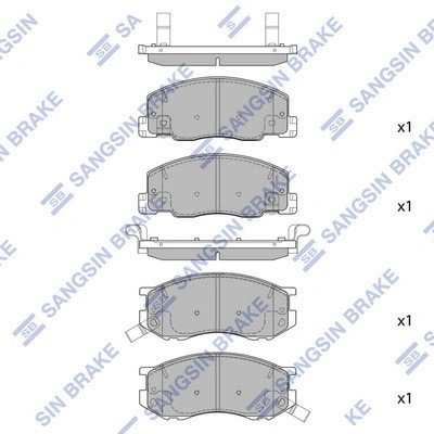 Колодки тормозные дисковые Toyota Previa 2.4i & 4WD 97-00 SP1433 SP1433 SANGSIN