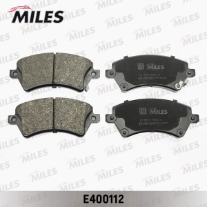 Колодки тормозные передние (без датчика + болты) (Смесь Low-Metallic) TOYOTA COR E400112 MILES
