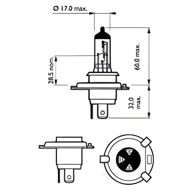 Лампа 12V H4 60/55W P43t-38 +150% блистер (1шт.) X-Treme Vision Pro 150 PHILIPS 12342XVP+B1 PHILIPS