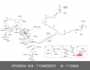 Болт HYUNDAI Porter OE 1124008201 HYUNDAI KIA