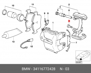 Болт BMW OE 34 11 6 772 428 BMW