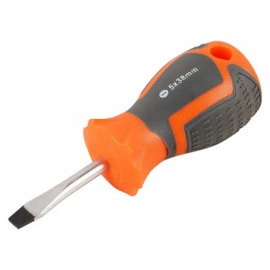 Отвертка шлицевая SL5.0x38 с эргономичной рукояткой магнитная, пласт.подвес (ATA ATAW050 AIRLINE