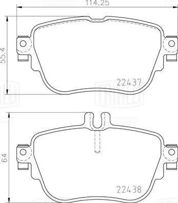 Колодки торм. Mercedes E (W213) (16-) диск. зад. (PF 4404) PF4404 TRIALLI