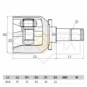 VAZ 2108-15, KALINA, PRIORA, GRANTA ST1124 SUFIX