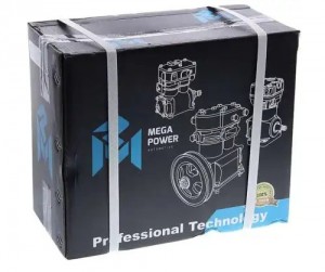 Компрессор КАМАЗ (1 цилиндровый) жид. охлаж. 380л/мин. Н/О (с 2011г.) MEGAPOWER 35027021 MEGA POWER