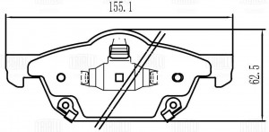 Колодки торм. для а/м Honda Accord (08-) диск. перед. 155x63 (PF 4221) PF 4221 TRIALLI