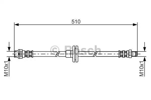 шланг торм. пер.\ BMW X5 3.0-4.8/3.0D 00> L=510 1 987 476 056 BOSCH