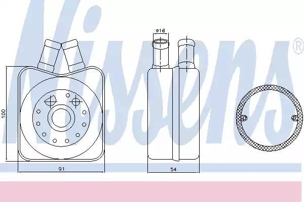 радиатор масляный!\ Audi A3/A4/A6, VW Golf/Passat 1.6-1.9TDi 94> 90606 NISSENS