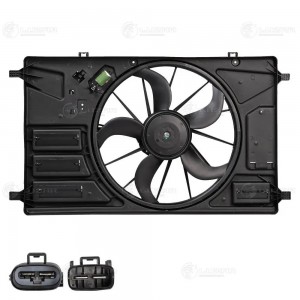 Э/вентилятор охл. для а/м Ford Transit (13-) 2.2D FWD (с кожухом и резист.) LFK1 LFK 1014 LUZAR