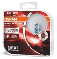 Лампа 12V H8 35W PGJ19-1 +20% 3900K бокс (2шт.) Night Breaker Laser OSRAM 64212NL-HCB OSRAM