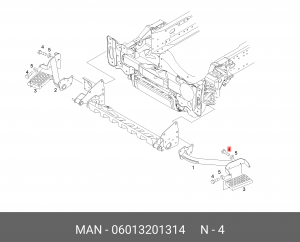 Винт с 6-гранной головкой M8X22-8.8-MAN1 06013201314 MAN
