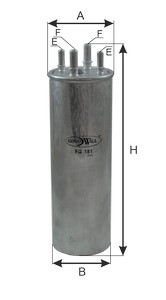 Фильтр топливный VW Caravelle (T5, T6), Transporter (T5, T6), Touareg (7L) FG 181 GOODWILL