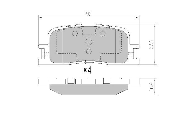 колодки дисковые задние!\ Toyota Highlander/Camry 01> FBP0073 FREMAX