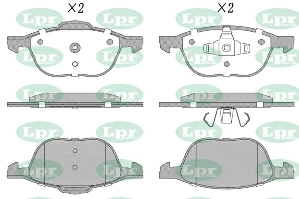 Комплект тормозных колодок 05P1627 05P1627 LPR