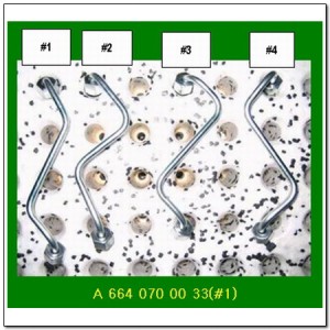 Трубка топливная SSANGYONG Actyon (06-),Kyron (05-) (D20) ЕВРО-3 высокого давлен 6640700033 SSANG YONG