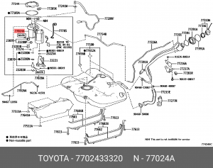 ДАТЧИК УРОВНЯ ТОПЛИВА     77024-33320 77024-33320 TOYOTA