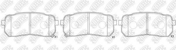 Колодки тормозные KIA Sorento (15-) задние (4шт.) NIBK PN0457 NIBK