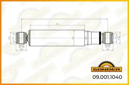 Амортизатор подвески (задний) IVECO о.н 41225763 — 2 года безусловной гарантии 090011040 SONDER