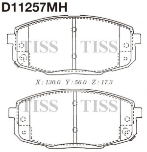 Колодки тормозные дисковые (с антискрипной пластиной)  HYUNDAI i30 (FD) D11257MH D11257MH MK KASHIYAMA