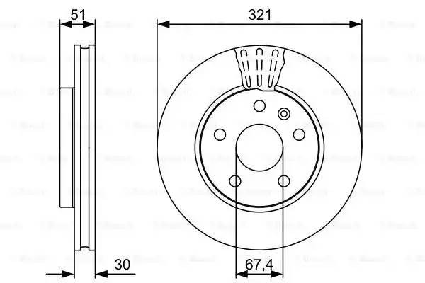 OPEL INSIGNIA (2008>)/CHEVROLET CAMARO (2008>) R17 321 мм 0 986 479 544 BOSCH