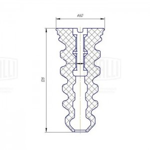 Отбойник стойки для а/м ВАЗ 1118 задней (2 шт.) "TRIALLI" (пенополиуретан) BC 0157 TRIALLI