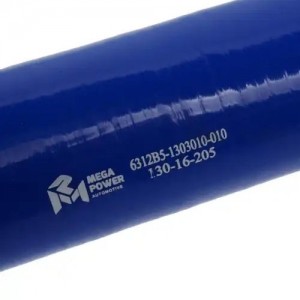 Патрубок МАЗ радиатора верхний (ЯМЗ-536) синий силикон MEGAPOWER 13016205 MEGA POWER