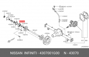 4307001G00 NISSAN ШАЙБА 43070-01G00 NISSAN