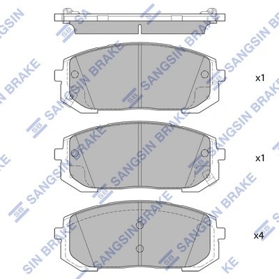 Колодки тормозные дисковые передние HYUNDAI SONATA (SEVERE DUTY) SP4334SD SP4334SD SANGSIN