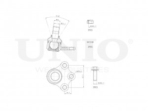 Опора шаровая передняя нижняя SSP-20136 UNIO