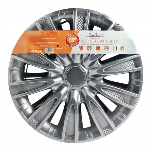 Колпаки колесные 15 Торнадо, серебристый, карбон, компл. 2 шт. (AWCC-15-06) AWCC-15-06 AIRLINE