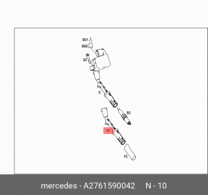 наконечник свечной!\ MB A 276 159 00 42 MERCEDES BENZ