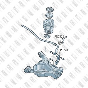 тяга стабилизатора заднего!\ Audi A6 04> FP0728 FIXAR