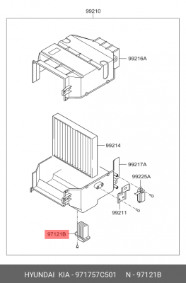 РЕЗИСТОР ОТОПИТЕЛЯ HD-170 (E4 D6GA) (HYUNDAI) 971757C501 HYUNDAI