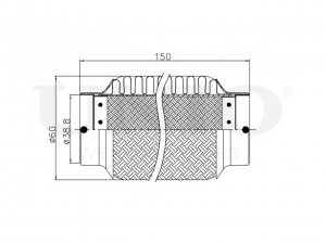 Гофра глушителя EXP-38150 UNIO