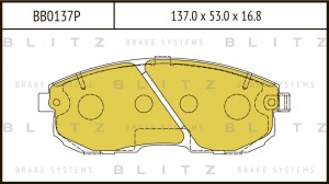 Колодки тормозные дисковые передние NISSAN Juke/Teana 03- BB0137P BB0137P BLITZ