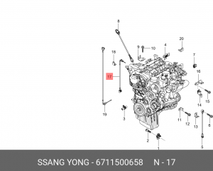 Датчик температуры SSANGYONG Actyon Sports (12-),Rexton (12-) (D20) выхлопных га 6711500658 SSANG YONG