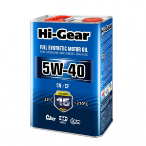 HI-GEAR 5W40 (4L) масло моторное! синт.\API SN/CF, ACEA A3/B4, MB 229.5, VW 502  HG0544 HI GEAR