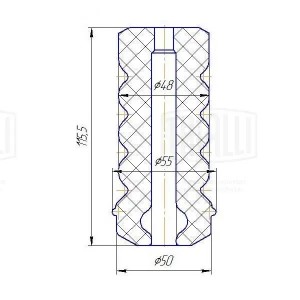 Буфер (отбойник) Лада Largus (12-) (задн. аморт. 1 шт.) PUR (BC 0186) BC 0186 TRIALLI