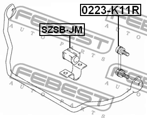Втулка стабилизатора SUZUKI JIMNY SN413V-7  SZSB-JM SZSB-JM FEBEST